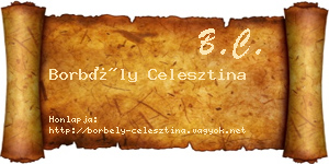Borbély Celesztina névjegykártya