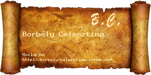 Borbély Celesztina névjegykártya